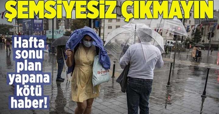 Türkiye yağmurlu havanın etkisi altında