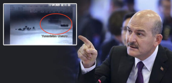 Süleyman Soylu görüntüleri paylaştı, Yunanistan’a tepki gösterdi