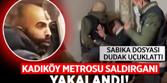 Kadıköy metrosunda bıçakla kadına saldıran adam yakalandı