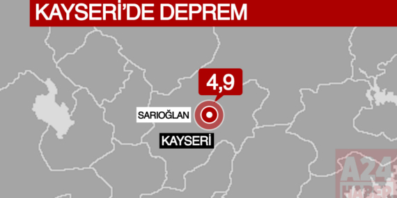 Son dakika! Kayseri 4,9 deprem ile sallandı