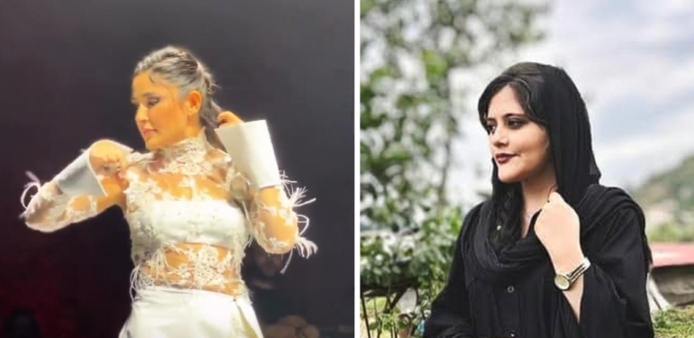 Melek Mosso sahnede saçını kesti